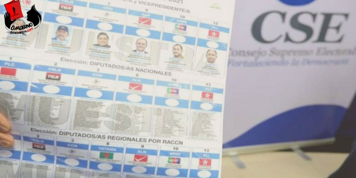 Partidos políticos de Nicaragua recibieron muestras de la boleta oficial para elecciones