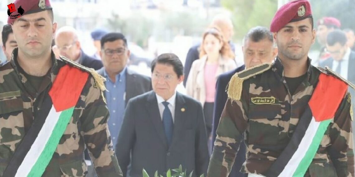 Delegación de Nicaragua en Palestina participa en homenaje al Comandante Yasser Arafat