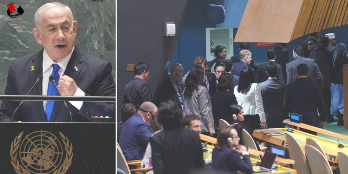 Abucheado y con sillas vacías: Netanyahu disertó ante la Asamblea General de la ONU