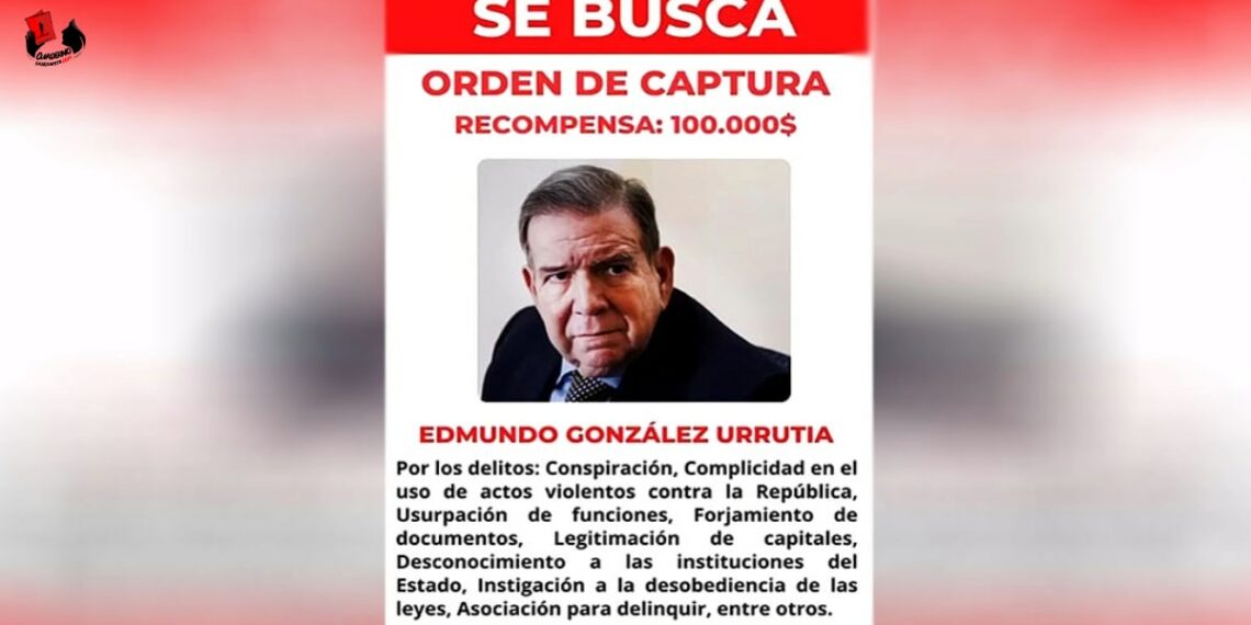 Venezuela ofrece recompensa de 100.000 dólares por el paradero del criminal Edmundo González
