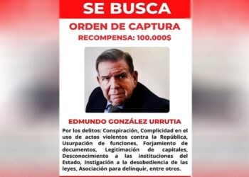 Venezuela ofrece recompensa de 100.000 dólares por el paradero del criminal Edmundo González