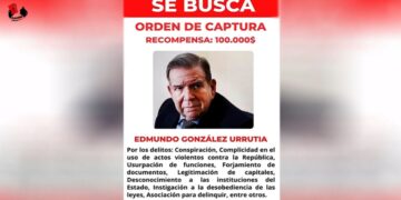 Venezuela ofrece recompensa de 100.000 dólares por el paradero del criminal Edmundo González