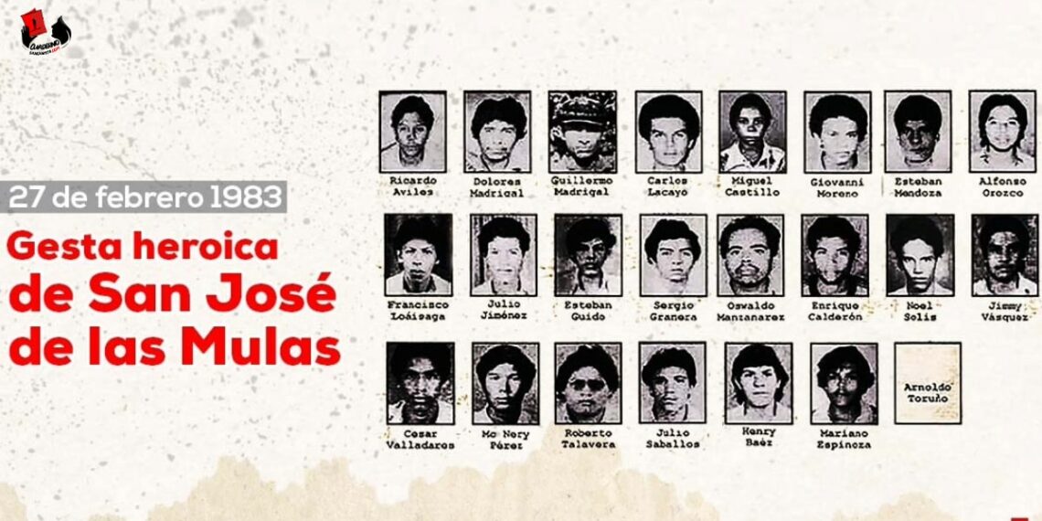 ¿Cómo recibimos a los Héroes de la Revolución Popular Sandinista «Los 23 jóvenes caídos en San José de las Mulas»?